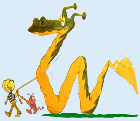 boy leads snake 200 275.gif (20561 bytes)